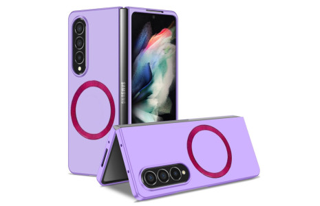 Newface Samsung Galaxy Z Fold 4 Kılıf Mata Fold Kapak - Lila
