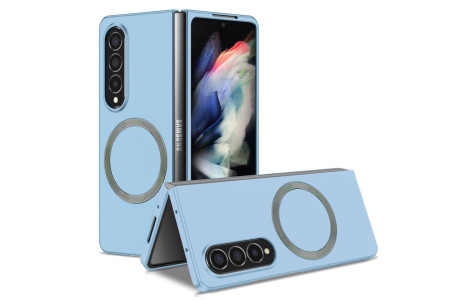 Newface Samsung Galaxy Z Fold 4 Kılıf Mata Fold Kapak - Sierra Blue