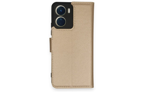 Newface Vivo Y16 Kılıf Trend S Plus Kapaklı Kılıf - Gold