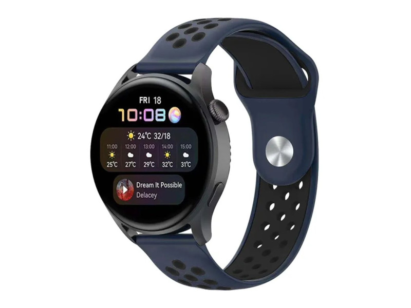 Newface Watch 20mm Spor Delikli Kordon - Lacivert-Siyah