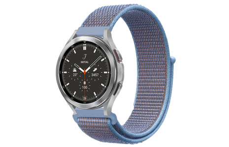 Newface Watch 22mm Hasırlı Cırtcırtlı Kordon - Mavi