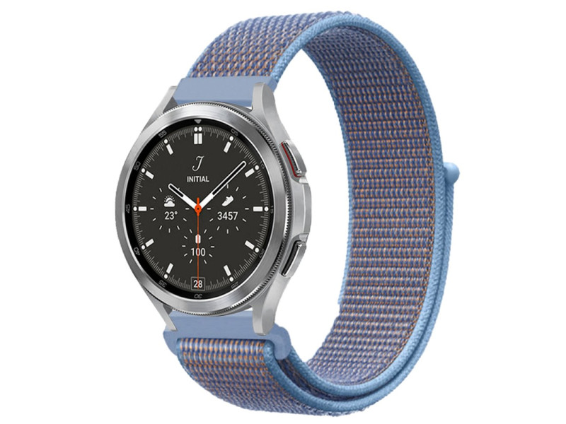 Newface Watch 22mm Hasırlı Cırtcırtlı Kordon - Mavi