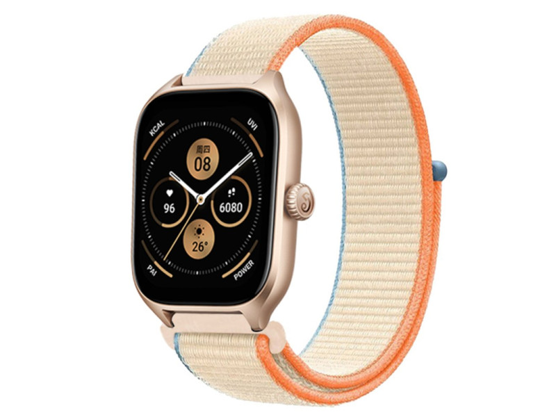 Newface Watch 22mm Hasırlı Cırtcırtlı Kordon - Mavi-Beyaz