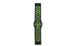 Newface Watch 22mm Spor Delikli Kordon - Siyah-Yeşil