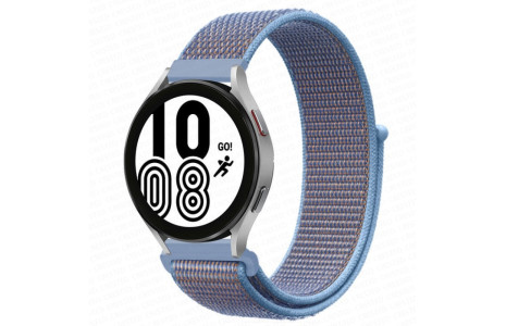 Newface Samsung Galaxy Watch 4 Hasırlı Cırtcırtlı Kordon - Lila-Mor