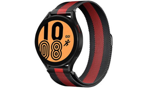 Newface Watch 4 Metal Mıknatıslı Kordon - Siyah-Kırmızı