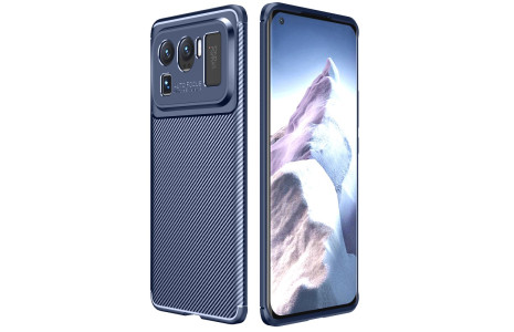 Newface Xiaomi Mi 11 Ultra Kılıf Focus Karbon Silikon - Lacivert