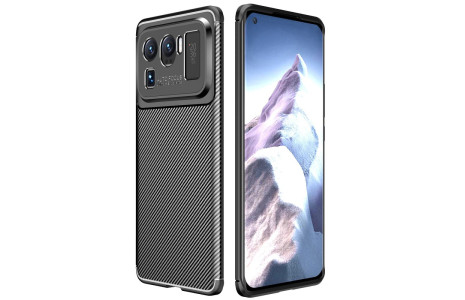 Newface Xiaomi Mi 11 Ultra Kılıf Focus Karbon Silikon - Siyah