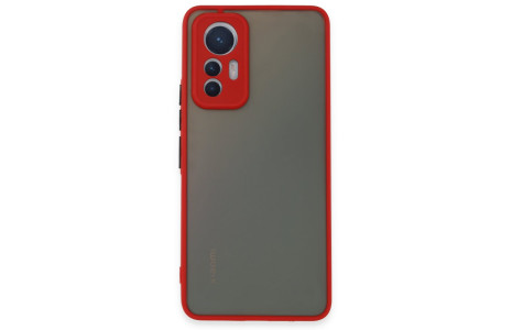 Newface Xiaomi Mi 12 Lite Kılıf Montreal Silikon Kapak - Kırmızı