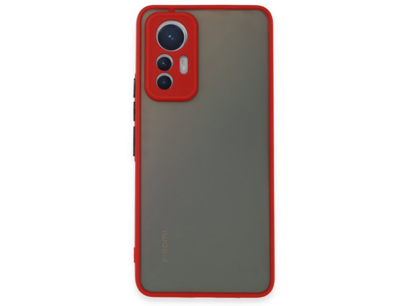 Newface Xiaomi Mi 12 Lite Kılıf Montreal Silikon Kapak - Kırmızı
