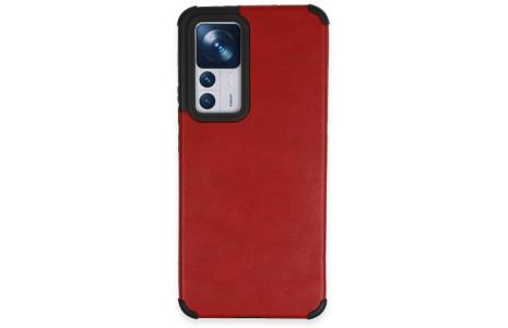 Newface Xiaomi Mi 12T Pro Kılıf Loop Deri Silikon - Kırmızı