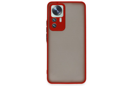 Newface Xiaomi Mi 12T Pro Kılıf Montreal Silikon Kapak - Kırmızı