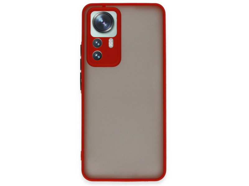 Newface Xiaomi Mi 12T Pro Kılıf Montreal Silikon Kapak - Kırmızı