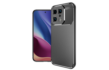 Newface Xiaomi Mi 13 Kılıf Focus Karbon Silikon - Siyah