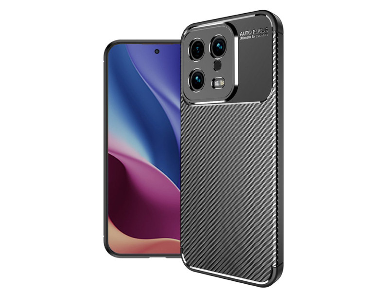 Newface Xiaomi Mi 13 Kılıf Focus Karbon Silikon - Siyah