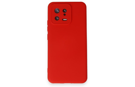 Newface Xiaomi Mi 13 Kılıf Nano içi Kadife Silikon - Kırmızı