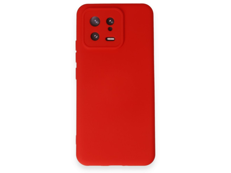 Newface Xiaomi Mi 13 Kılıf Nano içi Kadife Silikon - Kırmızı