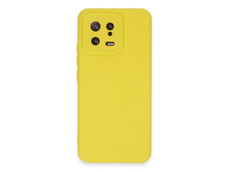 Newface Xiaomi Mi 13 Kılıf Nano içi Kadife Silikon - Sarı