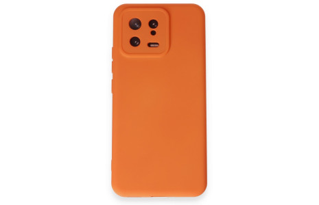 Newface Xiaomi Mi 13 Kılıf Nano içi Kadife Silikon - Turuncu