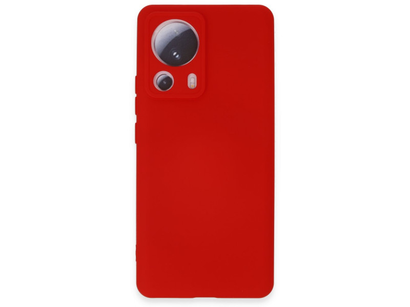 Newface Xiaomi Mi 13 Lite Kılıf Nano içi Kadife Silikon - Kırmızı