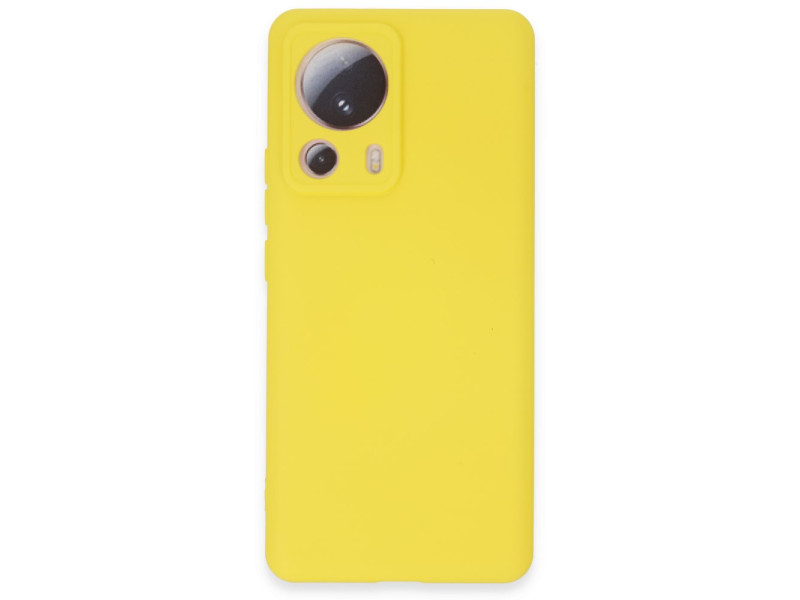 Newface Xiaomi Mi 13 Lite Kılıf Nano içi Kadife Silikon - Sarı
