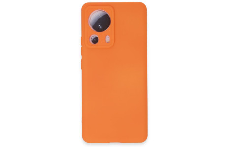 Newface Xiaomi Mi 13 Lite Kılıf Nano içi Kadife Silikon - Turuncu
