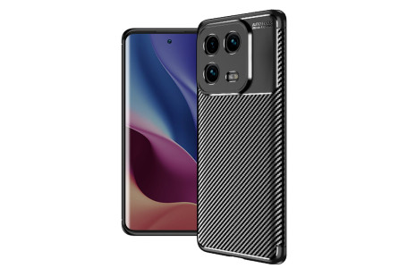 Newface Xiaomi Mi 13 Pro Kılıf Focus Karbon Silikon - Siyah