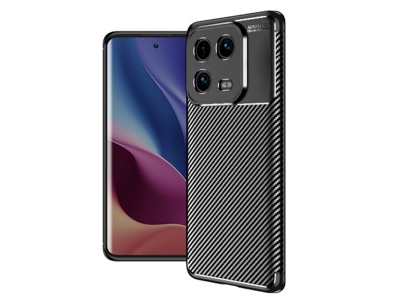 Newface Xiaomi Mi 13 Pro Kılıf Focus Karbon Silikon - Siyah