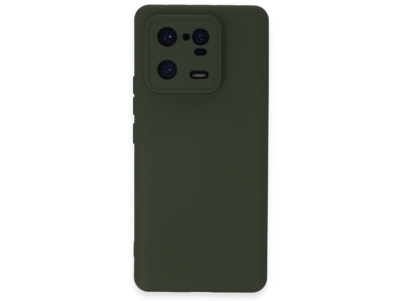 Newface Xiaomi Mi 13 Pro Kılıf Nano içi Kadife Silikon - Koyu Yeşil