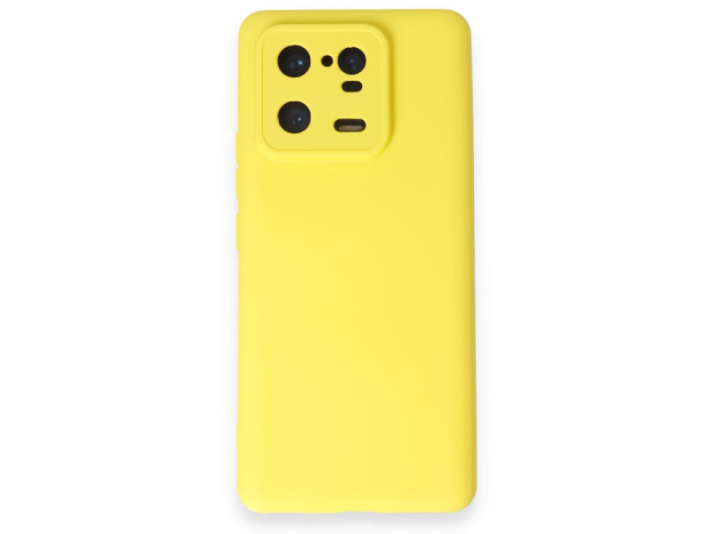 Newface Xiaomi Mi 13 Pro Kılıf Nano içi Kadife Silikon - Sarı