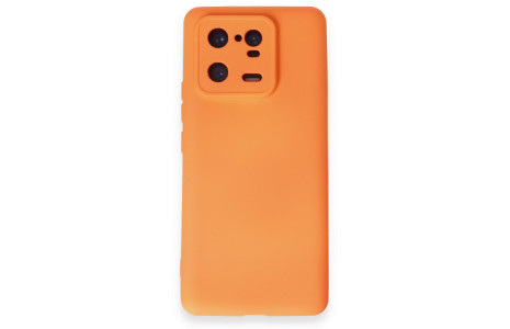 Newface Xiaomi Mi 13 Pro Kılıf Nano içi Kadife Silikon - Turuncu