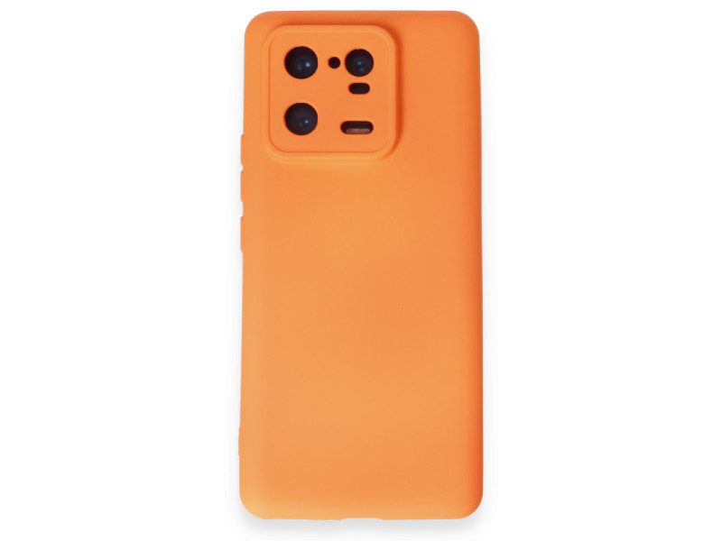 Newface Xiaomi Mi 13 Pro Kılıf Nano içi Kadife Silikon - Turuncu