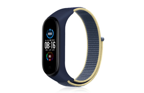 Newface Xiaomi Mi Band 6 Hasırlı Cırtcırtlı Kordon - Siyah