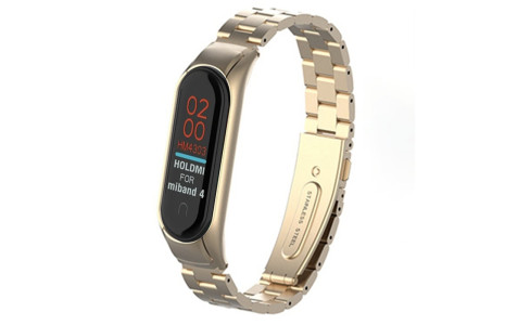 Newface Xiaomi Mi Band 4 Metal Baklalı Kordon - Gold