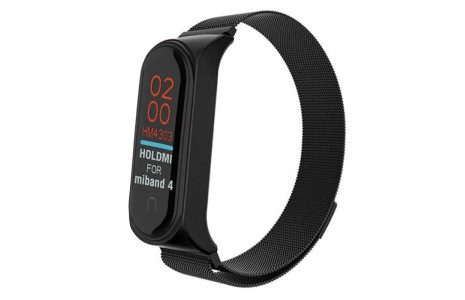 Newface Xiaomi Mi Band 5 Metal Mıknatıslı Kordon - Siyah