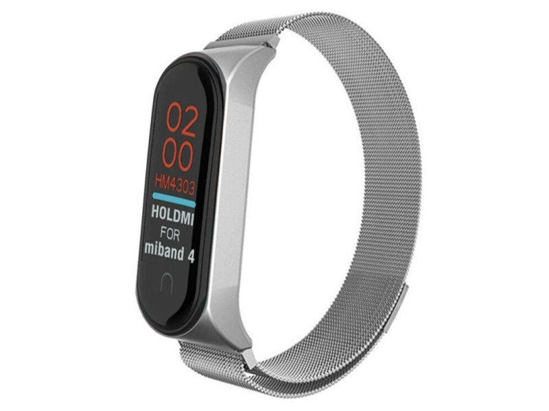 Newface Xiaomi Mi Band 6 Metal Mıknatıslı Kordon - Gümüş