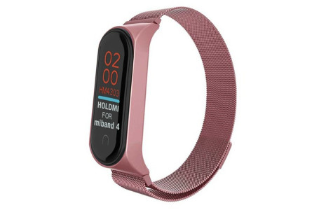 Newface Xiaomi Mi Band 6 Metal Mıknatıslı Kordon - Rose