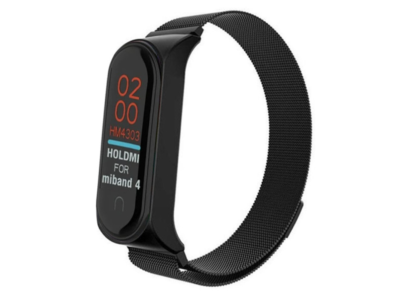 Newface Xiaomi Mi Band 6 Metal Mıknatıslı Kordon - Siyah