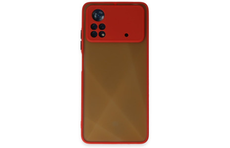 Newface Xiaomi Poco X4 Pro 5G Kılıf Montreal Silikon Kapak - Kırmızı