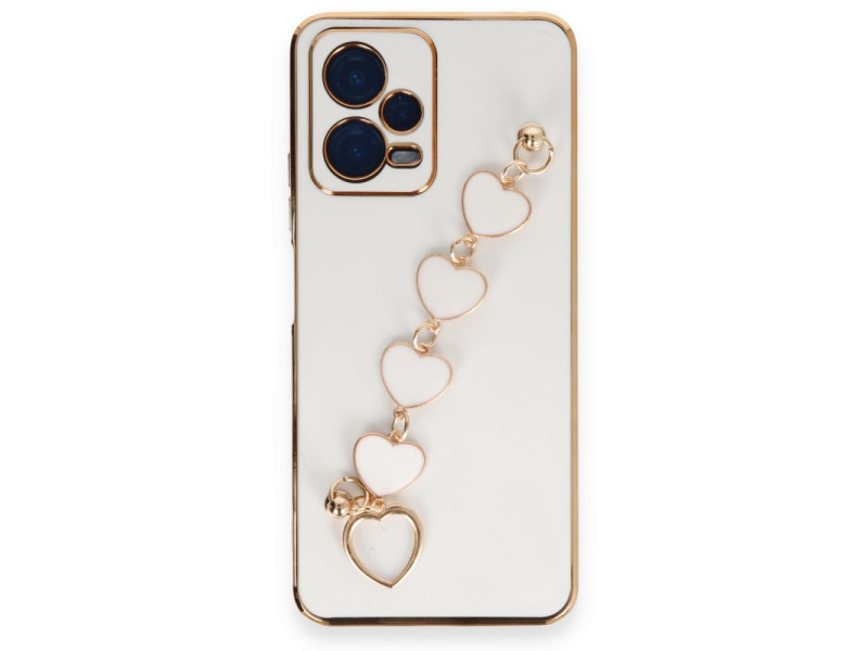 Newface Xiaomi Poco X5 5G Kılıf Esila Silikon - Beyaz