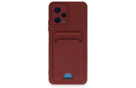 Newface Xiaomi Poco X5 5G Kılıf Kelvin Kartvizitli Silikon - Bordo
