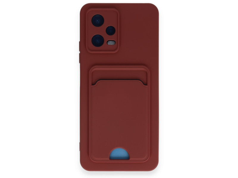 Newface Xiaomi Poco X5 5G Kılıf Kelvin Kartvizitli Silikon - Bordo