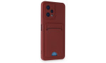 Newface Xiaomi Poco X5 5G Kılıf Kelvin Kartvizitli Silikon - Bordo