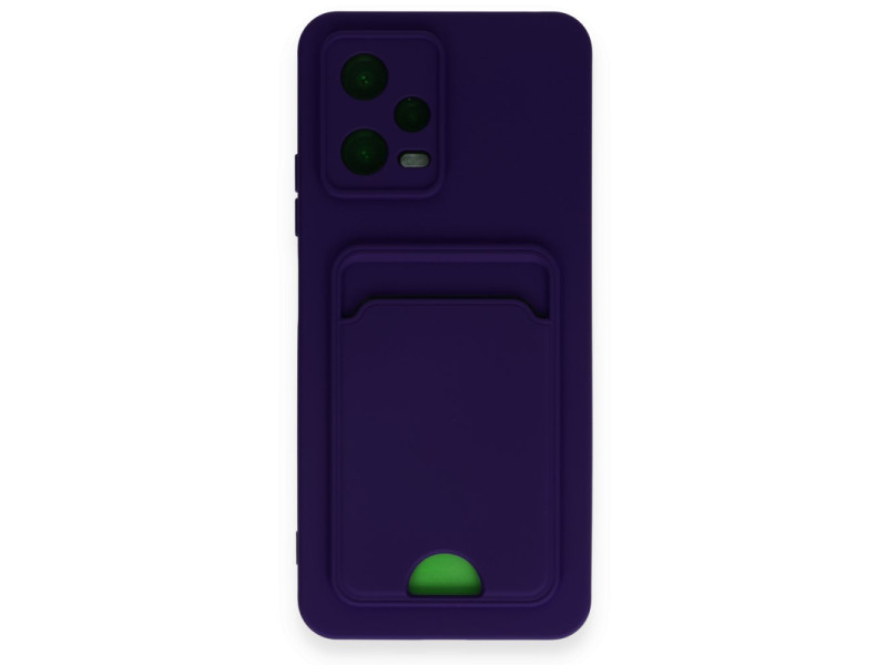Newface Xiaomi Poco X5 5G Kılıf Kelvin Kartvizitli Silikon - Derin Mor