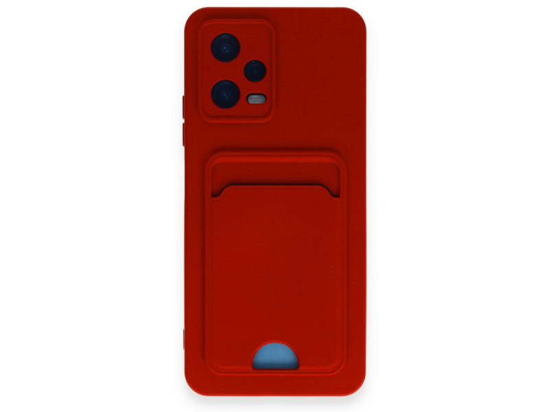 Newface Xiaomi Poco X5 5G Kılıf Kelvin Kartvizitli Silikon - Kırmızı