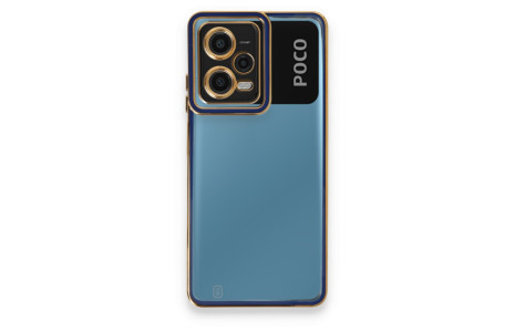 Newface Xiaomi Poco X5 5G Kılıf Liva Lens Silikon - Mavi