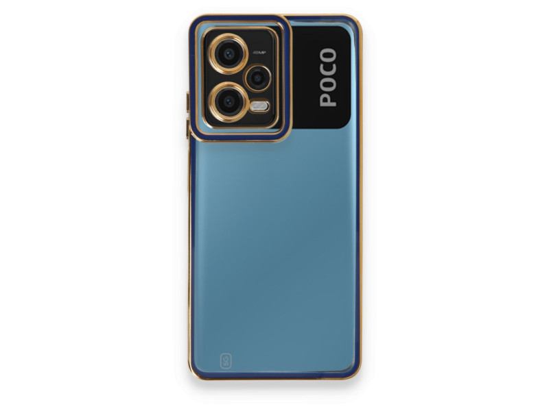 Newface Xiaomi Poco X5 5G Kılıf Liva Lens Silikon - Mavi