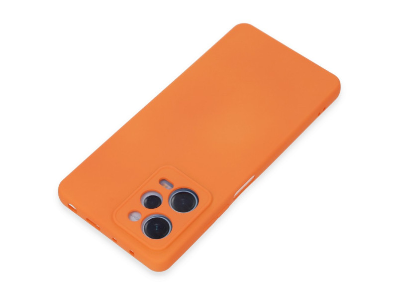 Newface Xiaomi Poco X5 5G Kılıf Nano içi Kadife Silikon - Turuncu