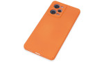 Newface Xiaomi Poco X5 5G Kılıf Nano içi Kadife Silikon - Turuncu