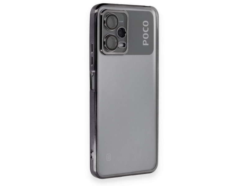 Newface Xiaomi Poco X5 5G Kılıf Razer Lensli Silikon - Siyah